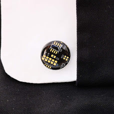 Black Circuit Board Cufflinks - TechWears Ltd
