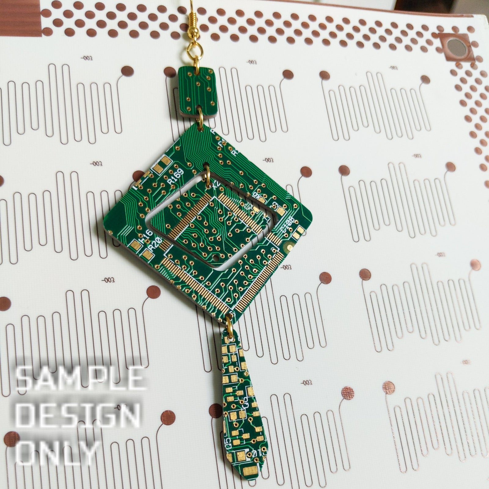 Make Your Own Circuit Board Earrings Kit - TechWears Ltd