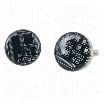Black Circuit Board Cufflinks - TechWears Ltd