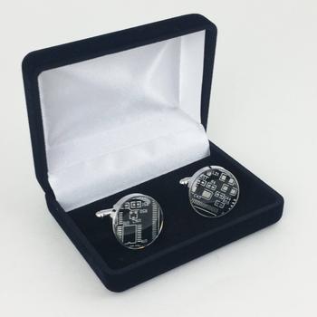 Black Circuit Board Cufflinks - TechWears Ltd