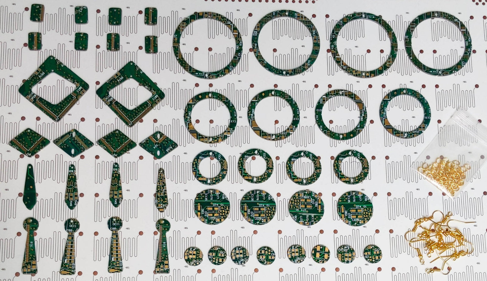Make Your Own Circuit Board Earrings Kit - TechWears Ltd