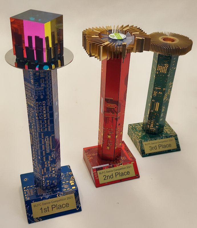 1st, 2nd, 3rd Place Dance Competition Trophies