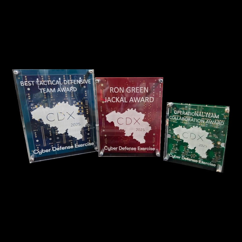 Colored Custom circuit board award by TechWears.