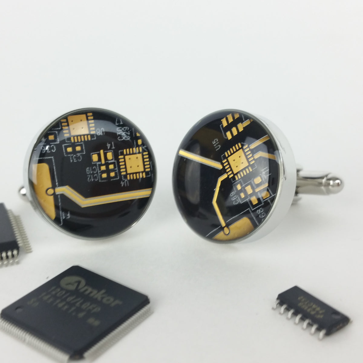 Tech Cufflinks Circuit Board Cufflinks | REAL Circuit Board - 100% Recycled ...