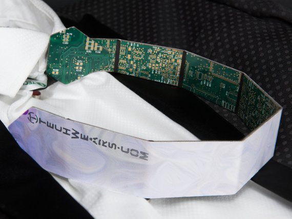 Green Circuit Board Necktie - TechWears Ltd