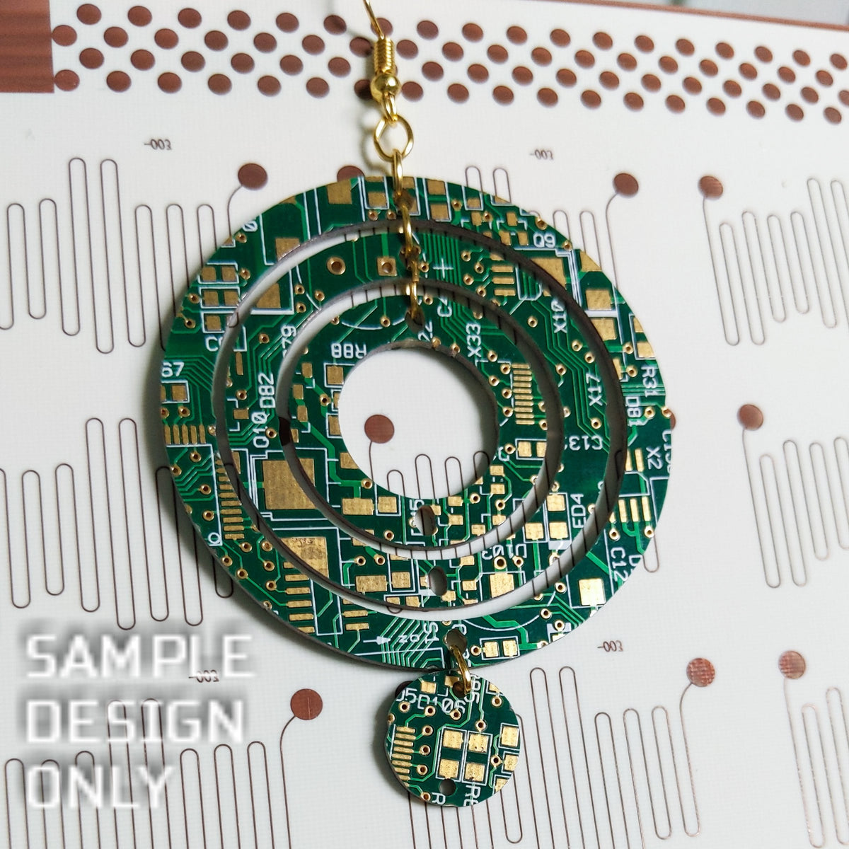 Make Your Own Circuit Board Earrings Kit - TechWears Ltd