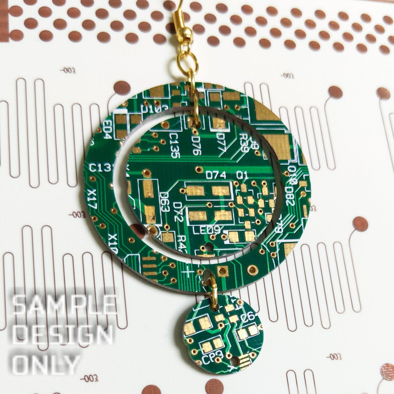 Make Your Own Circuit Board Earrings Kit - TechWears Ltd