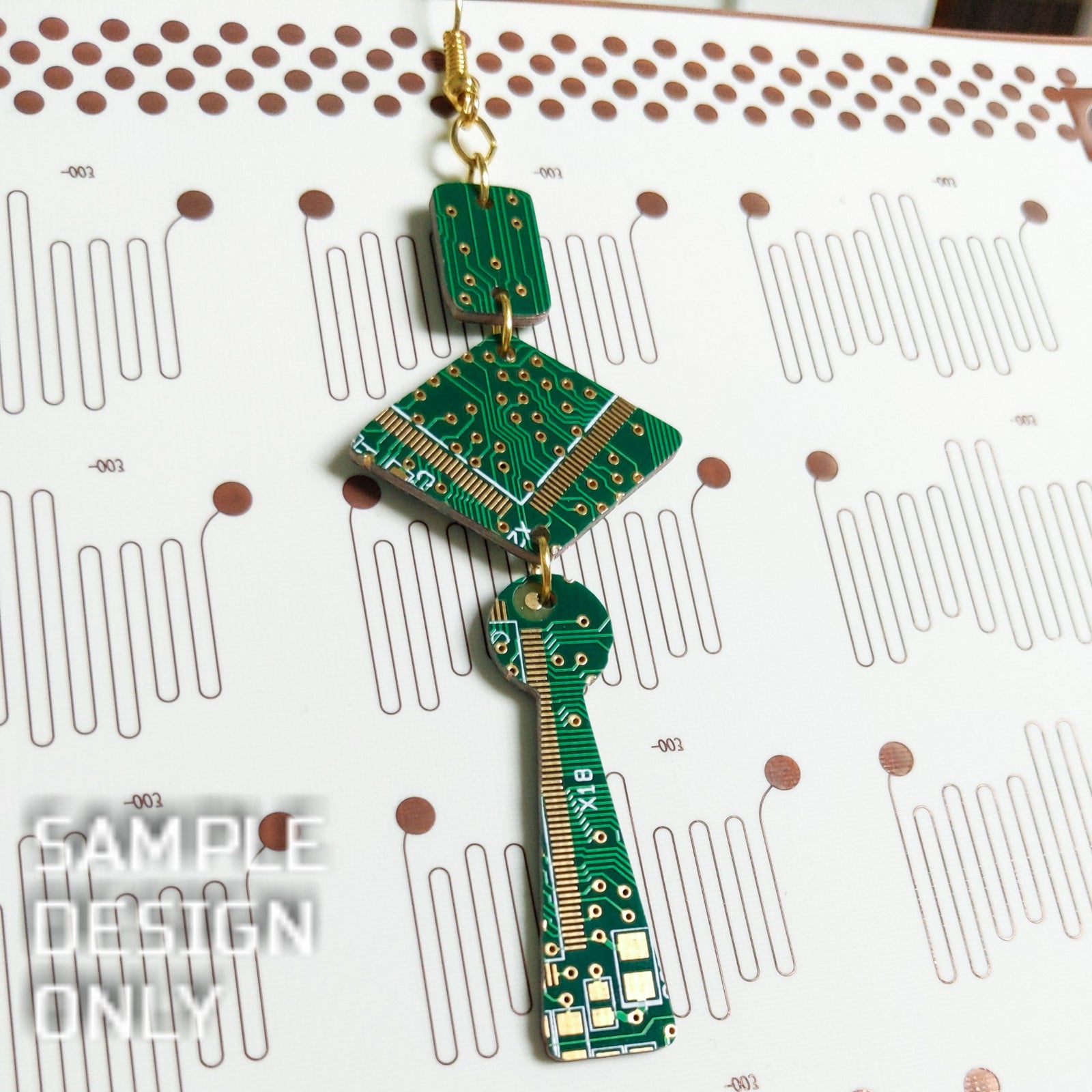 Make Your Own Circuit Board Earrings Kit - TechWears Ltd