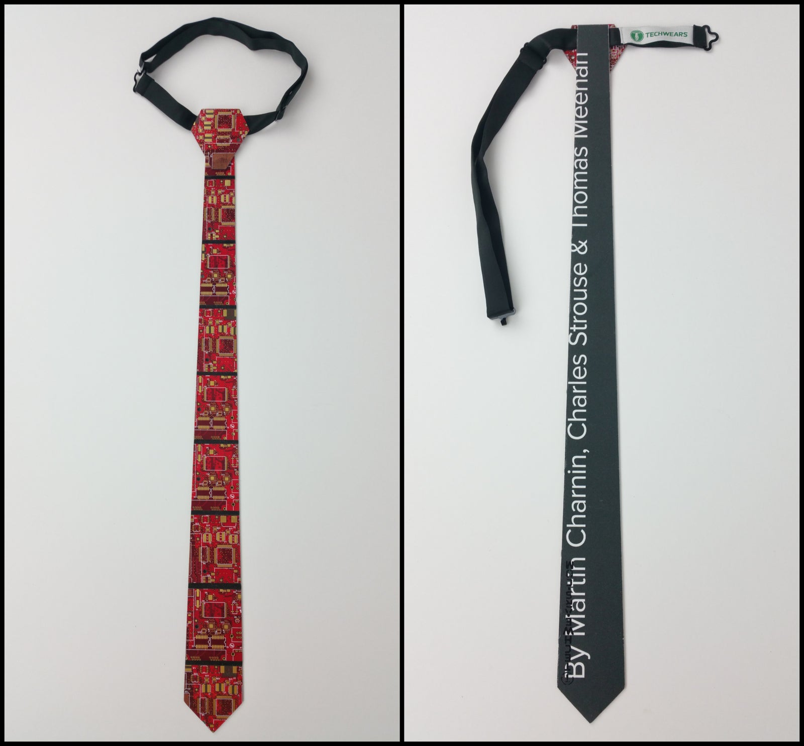Red Circuit Board Power Tie - TechWears Ltd