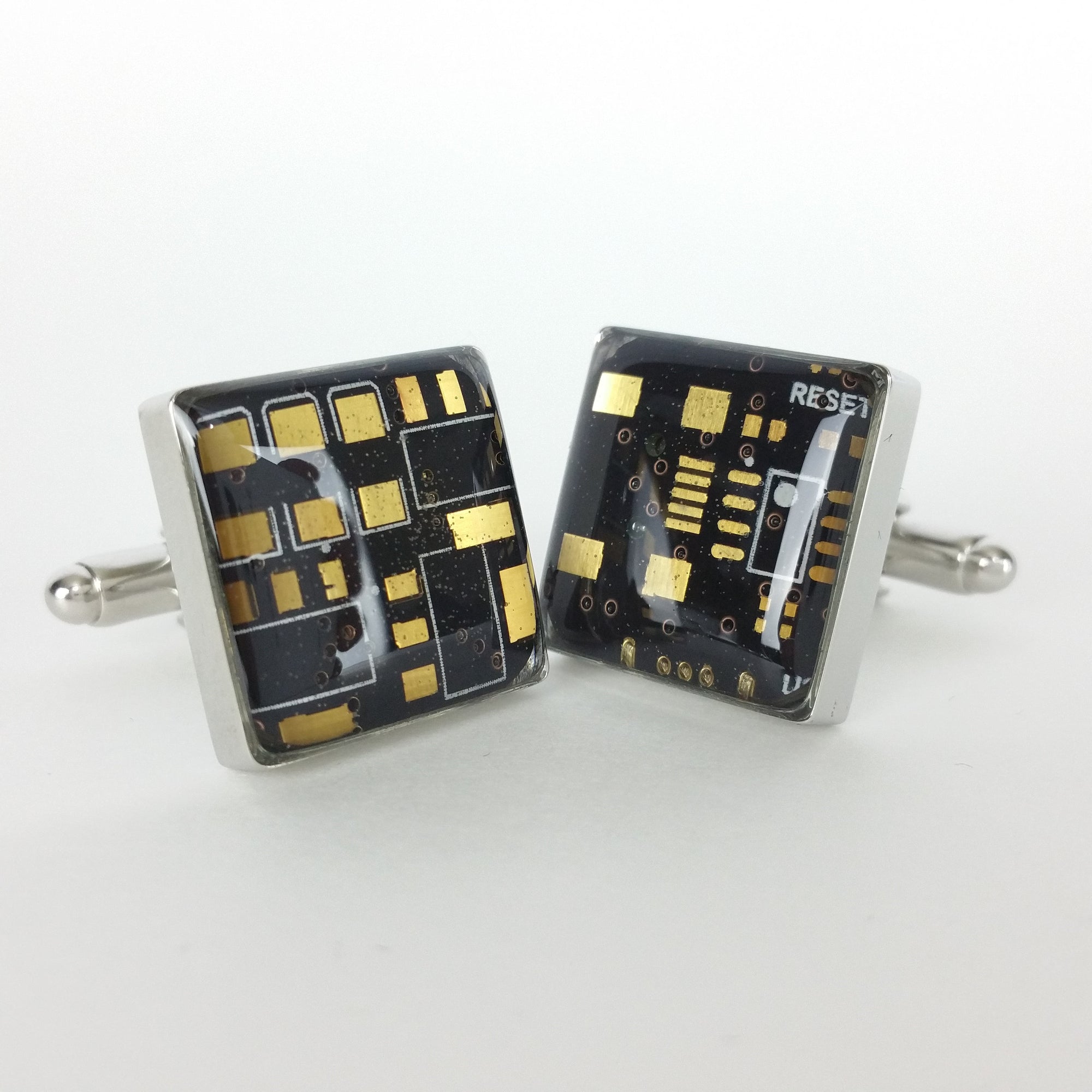 Black Circuit Board Cufflinks - TechWears Ltd