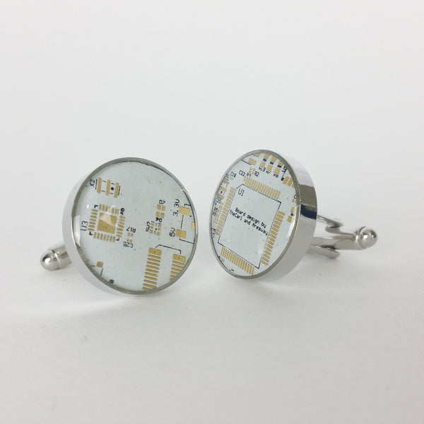 Natural Circuit fashion Board Cufflinks in Rose Gold